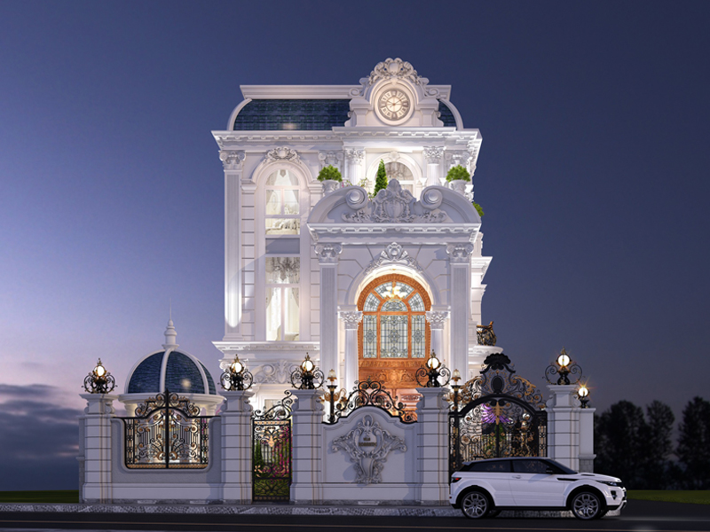 Biệt thự 9×15 tân cổ điển 3 tầng đẹp