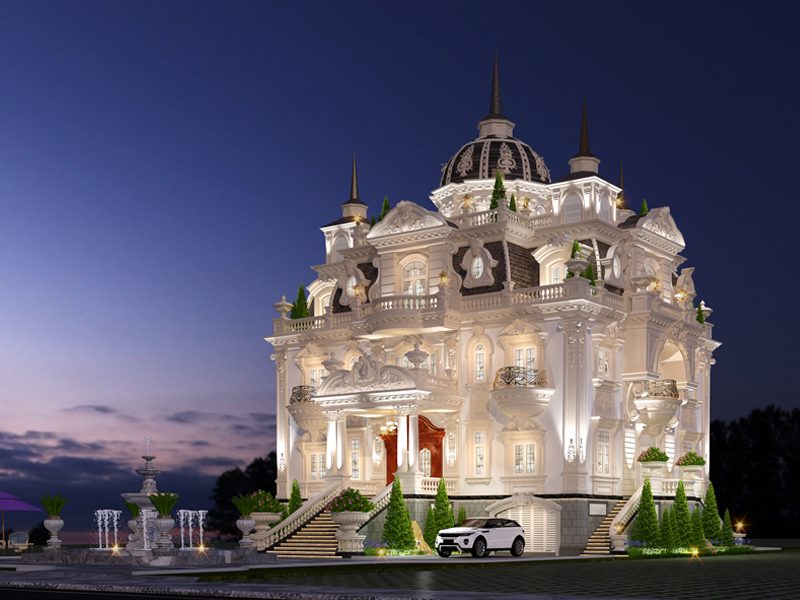 Biệt thự lâu đài 3 tầng kiến trúc cổ điển đỉnh cao