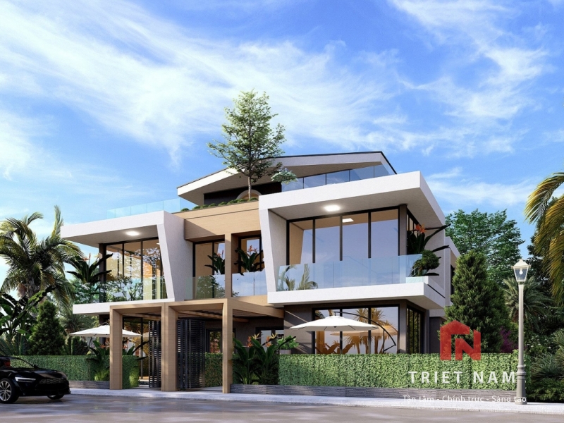 Khám phá các xu hướng thiết kế biệt thự mái bằng đầy sáng tạo và thẩm mỹ