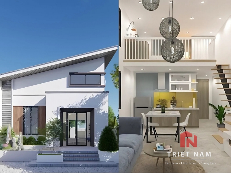 Tổng hợp mẫu nhà cấp 4 5×20m gác lửng đẹp mắt và hiện đại đáng chiêm ngưỡng